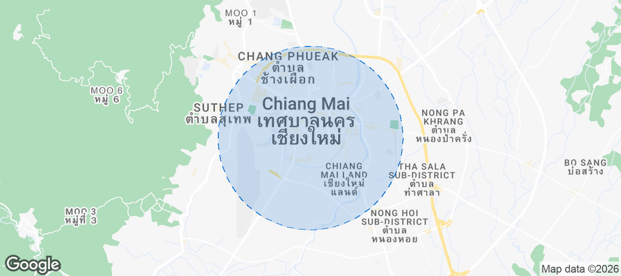Phra Sing Airbnb map
